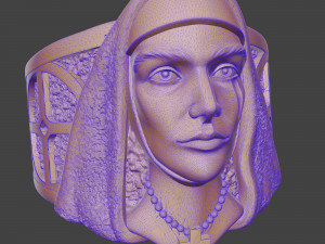 of a ring nun 3Dプリントモデル
