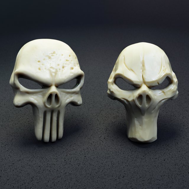 skull for printing and cnc Modèle 3D .c4d .max .obj .3ds .fbx .stl .blend 