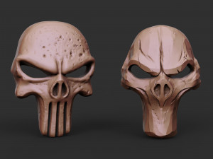 skull for printing and cnc Modèle 3D