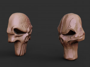 skull for printing and cnc Modèle 3D