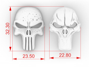 skull for printing and cnc Modèle 3D
