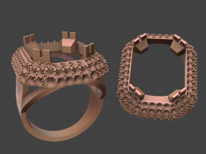 women ring with big stone Model do druku 3D