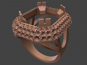 women ring with big stone 3D Print Model