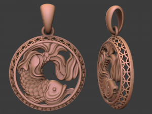 pisces zodiac sign Modello di stampa 3D