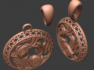 pisces zodiac sign Modello di stampa 3D