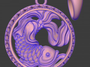 pisces zodiac sign Modello di stampa 3D