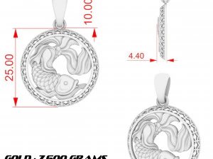 pisces zodiac sign 3D Print Model