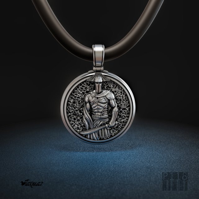 pendant warrior spartan Modelo de impresión 3D .c4d .max .obj .3ds .fbx .stl .blend 