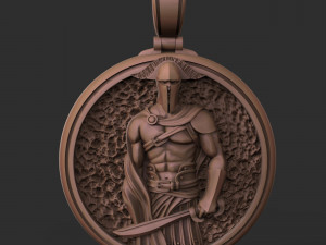 pendant warrior spartan Modelo de impresión 3D