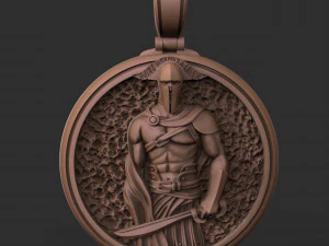 pendant warrior spartan 3D Print Model
