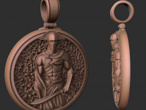 pendant warrior spartan Modelo de impresión 3D