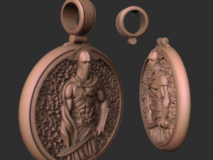 pendant warrior spartan Modelo de impresión 3D