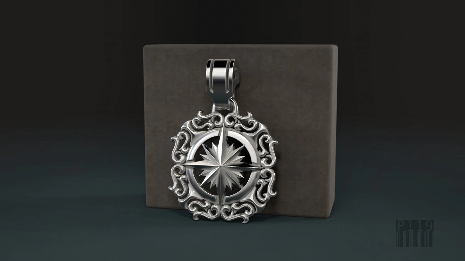 pendant wind rose 3D Print Model .c4d .max .obj .3ds .fbx .stl .blend 