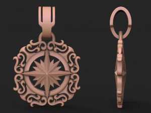 pendant wind rose 3D Print Model