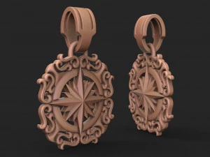 pendant wind rose 3D Print Model
