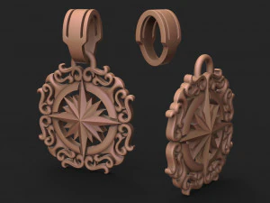 pendant wind rose 3D Print Model