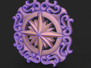 pendant wind rose 3D Print Model