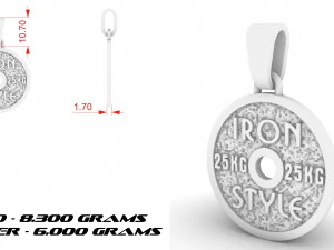 pendant iron style 3D Print Model