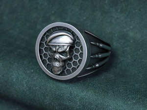 man skull ring 3D Print Model