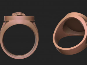 man skull ring 3D 프린트 모델