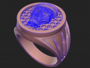 man skull ring 3D 프린트 모델