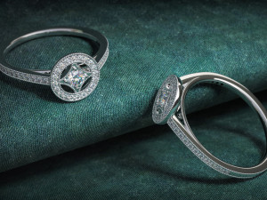 elegant women diamond ring 3D प्रिंट मॉडल