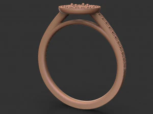 elegant women diamond ring 3D Print Model