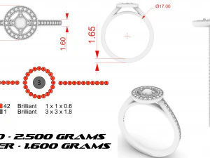 elegant women diamond ring 3D Print Model