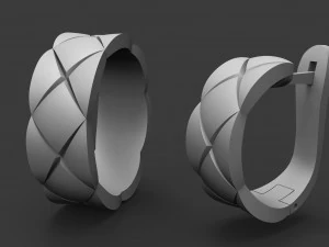 set earrings and ring with cubes 3D Print Model