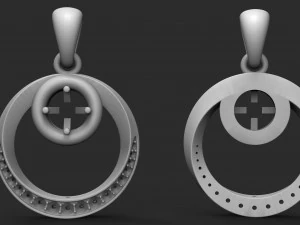 pendant with stones 3D Print Model