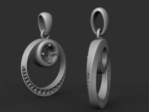 pendant with stones 3D Print Model