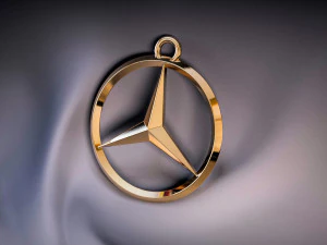 mercedes keychain 3D Print Model