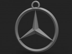 mercedes keychain Modèles 3D en vedette