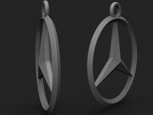 mercedes keychain Modèles 3D en vedette