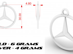 mercedes keychain Modèles 3D en vedette