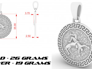 printable pendant sport fight 3D Принт Модель