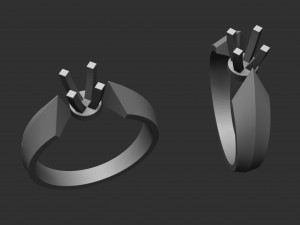 diamond ring Modèles 3D en vedette