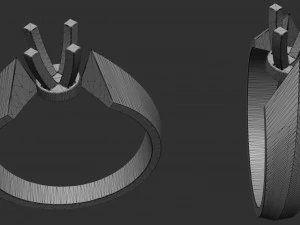 diamond ring 3D Print Model