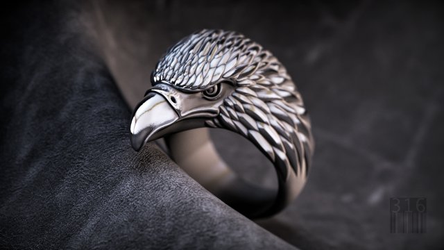 ring eagle l for printing 3D प्रिंट मॉडल .c4d .max .obj .3ds .fbx .stl .blend 