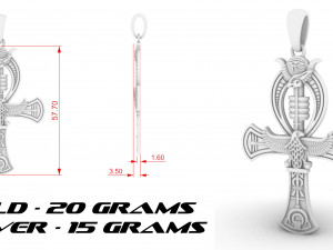 egyptian cross ankh Model Cetak 3D