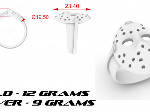 jason mask ring 3D 프린트 모델