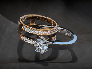collapsible ring with stones 3D Print Model