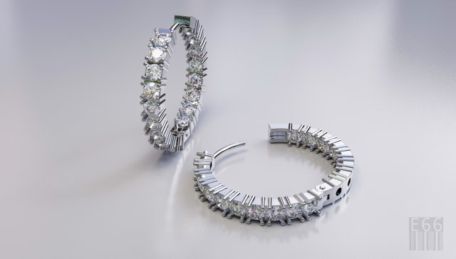 round earrings with stones 3d model 3D Принт Модель .c4d .max .obj .3ds .fbx .stl .blend 