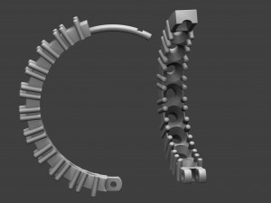 round earrings with stones 3d model 3D Принт Модель