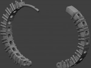 round earrings with stones 3d model 3D Print Model