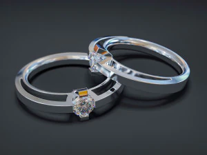 a ring with a diamond 3D Print Model