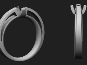 a ring with a diamond 3D Print Model