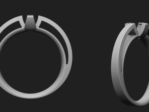 a ring with a diamond 3D Print Model