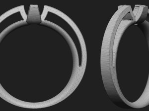 a ring with a diamond 3D Print Model