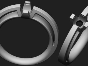 a ring with a diamond 3D Print Model